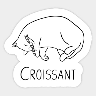 Croissant (black) Sticker